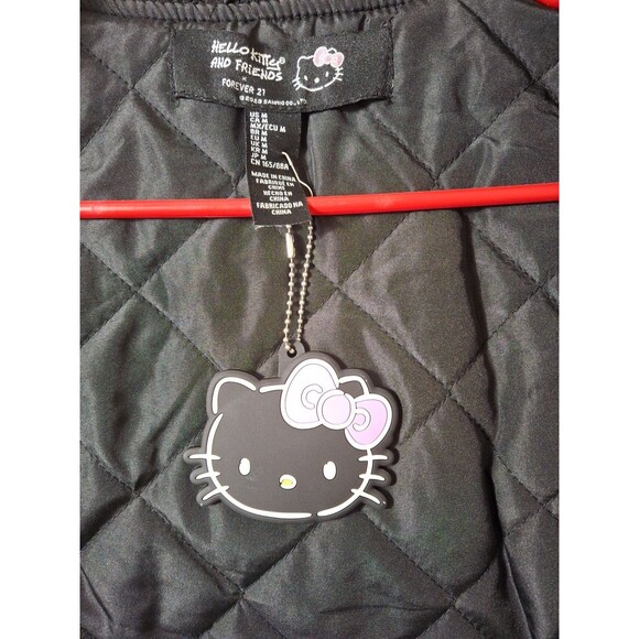 Kuromi Hello Kitty & Friends x Forever 21 Medium Sanrio Collab Bomber Jacket EMO - Picture 11 of 16